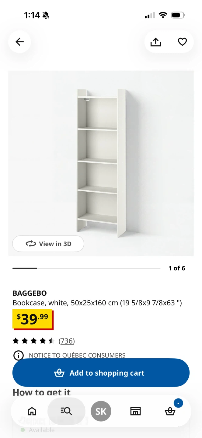 IKEA BAGGEBO Bookcase - White