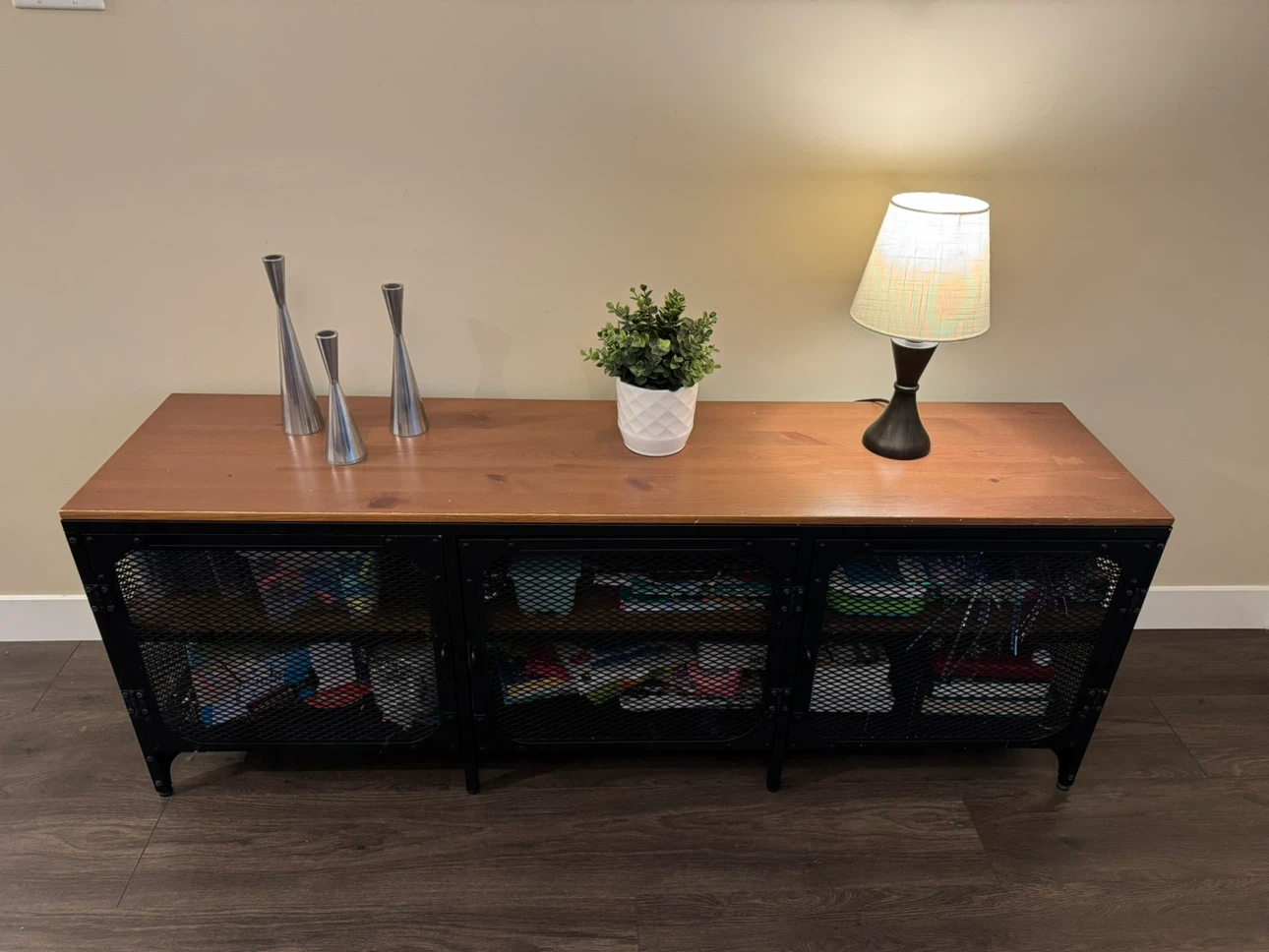 Industrial IKEA FJÄLLBO TV Bench / Media Console