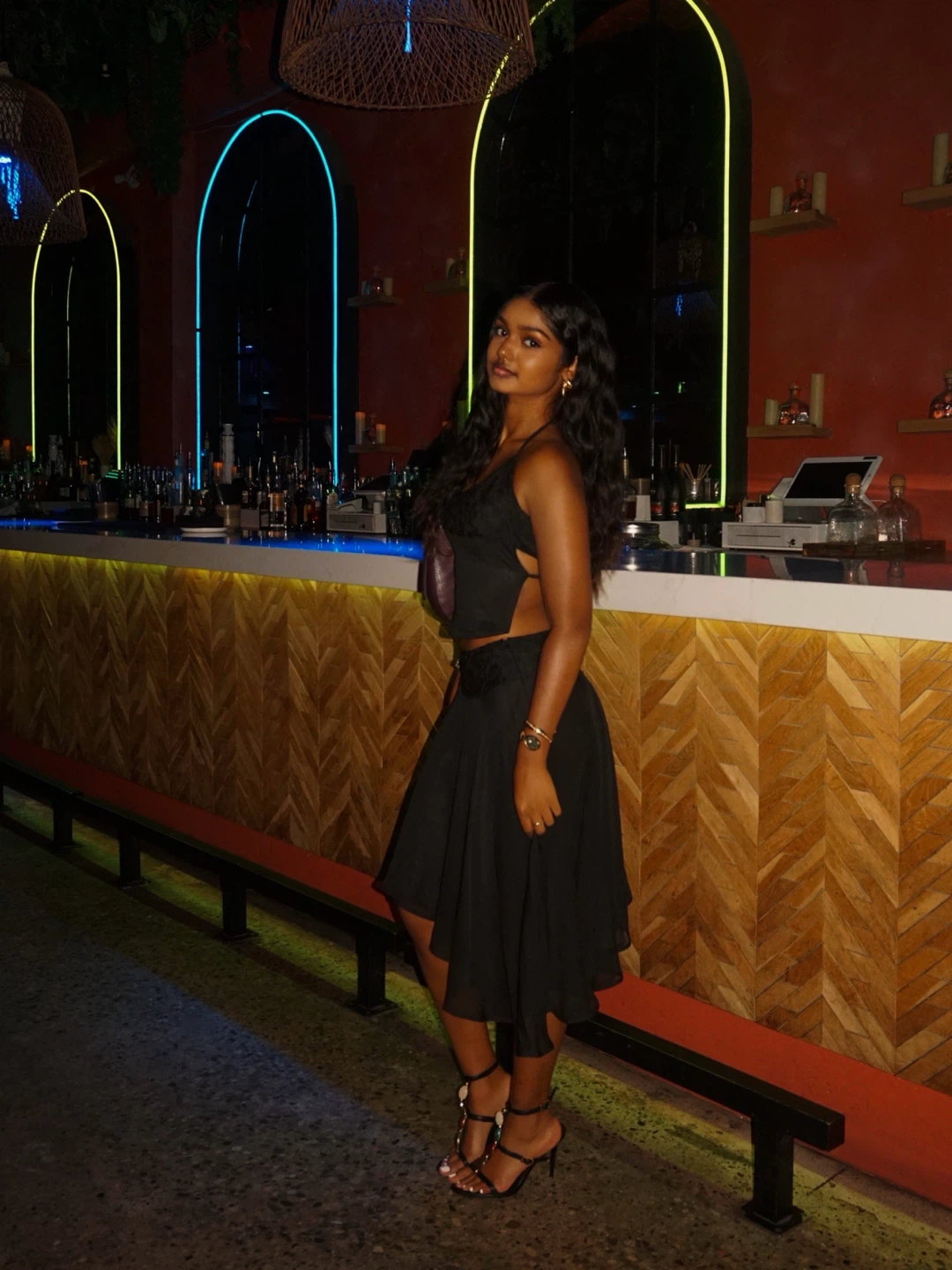 Black Lace Trim Two-Piece Outfit - photo 3