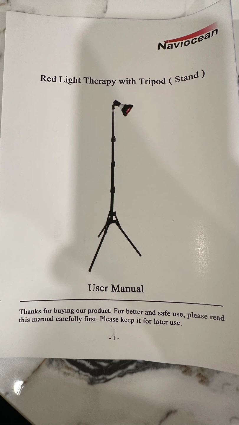 NaviOcean Red Light Therapy Lamp with Tripod Stand - photo 3