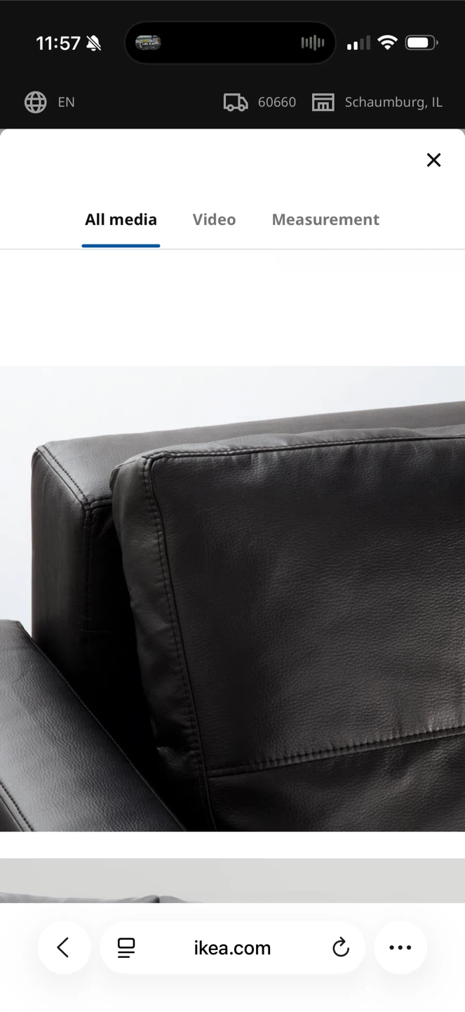 IKEA Black Leather Sectional Sofa Bed with Storage - photo 4