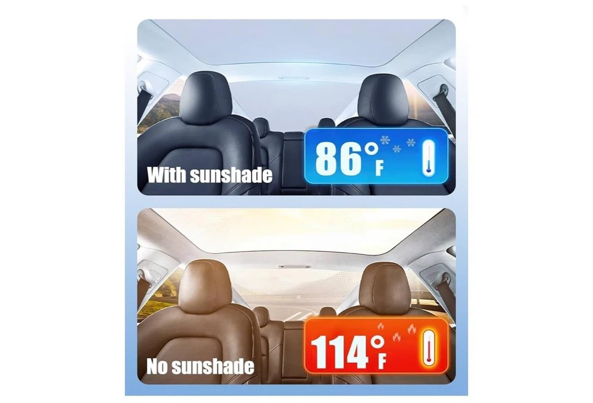 Tesla Model Y Sunshade for Panoramic Roof - photo 2