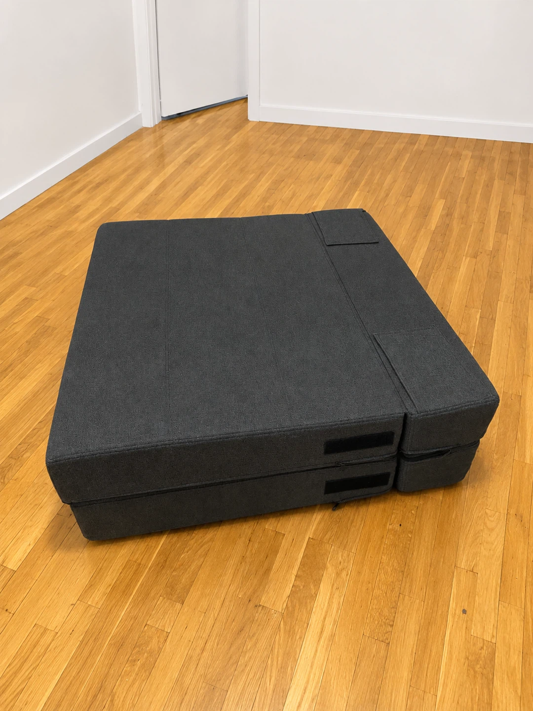 Dark Gray Folding Ottoman Futon Bed - photo 2