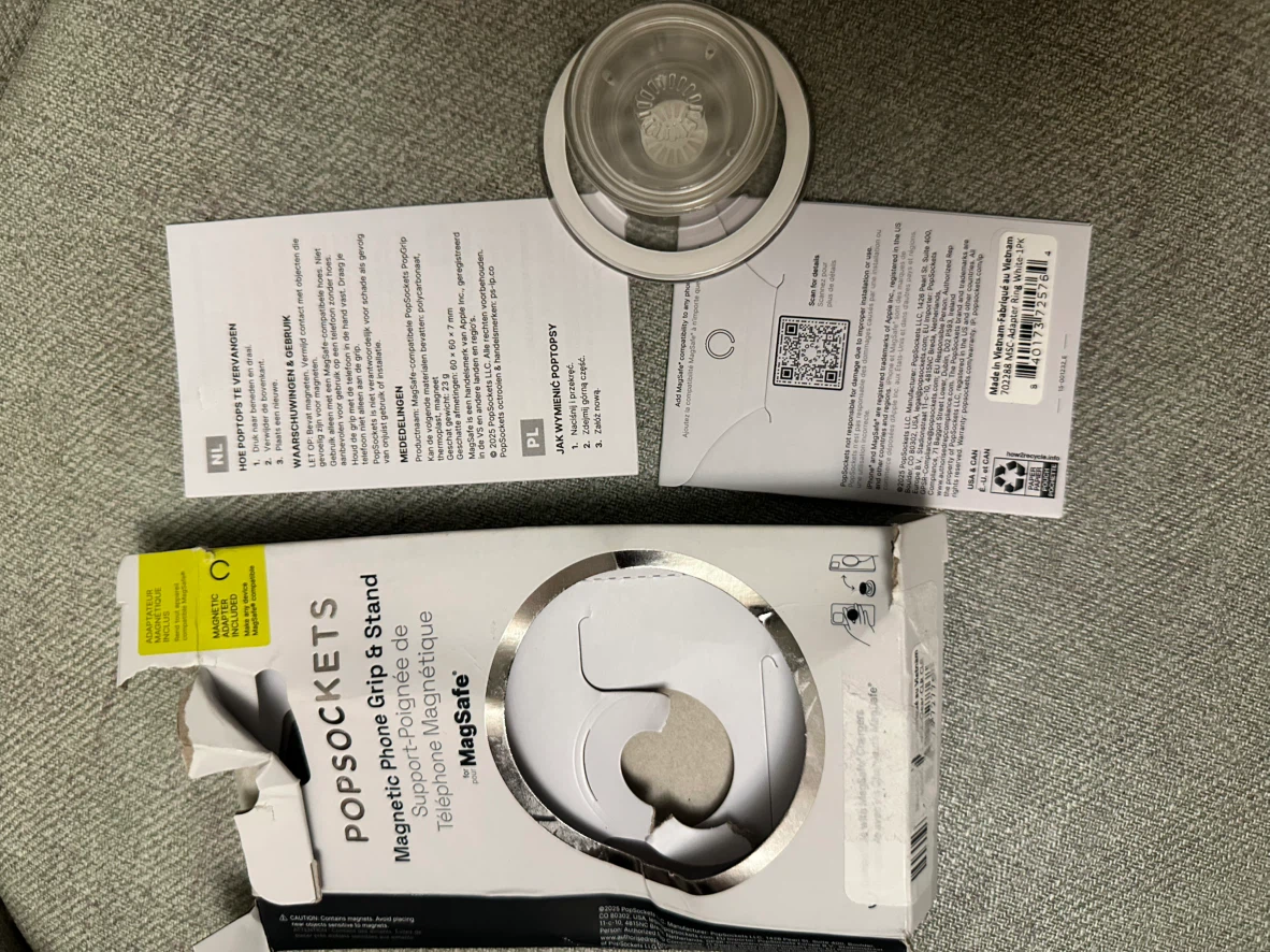 Clear PopSockets Magnetic Phone Grip & Stand for MagSafe