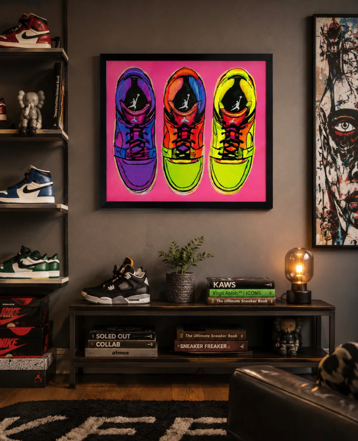Stephen Chambers Air Jordan Sneaker Pop Art Framed