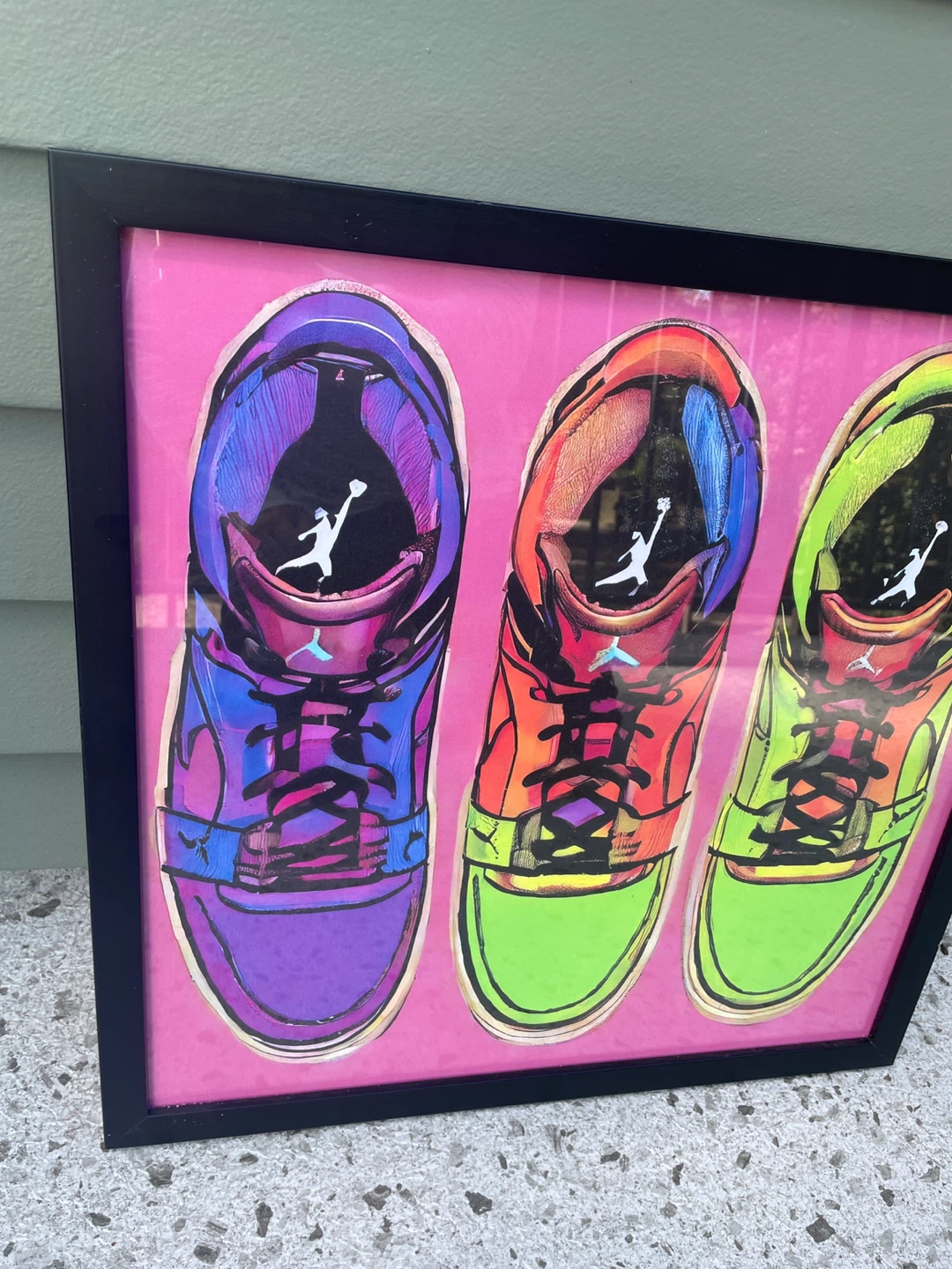 Stephen Chambers Air Jordan Sneaker Pop Art Framed - photo 3