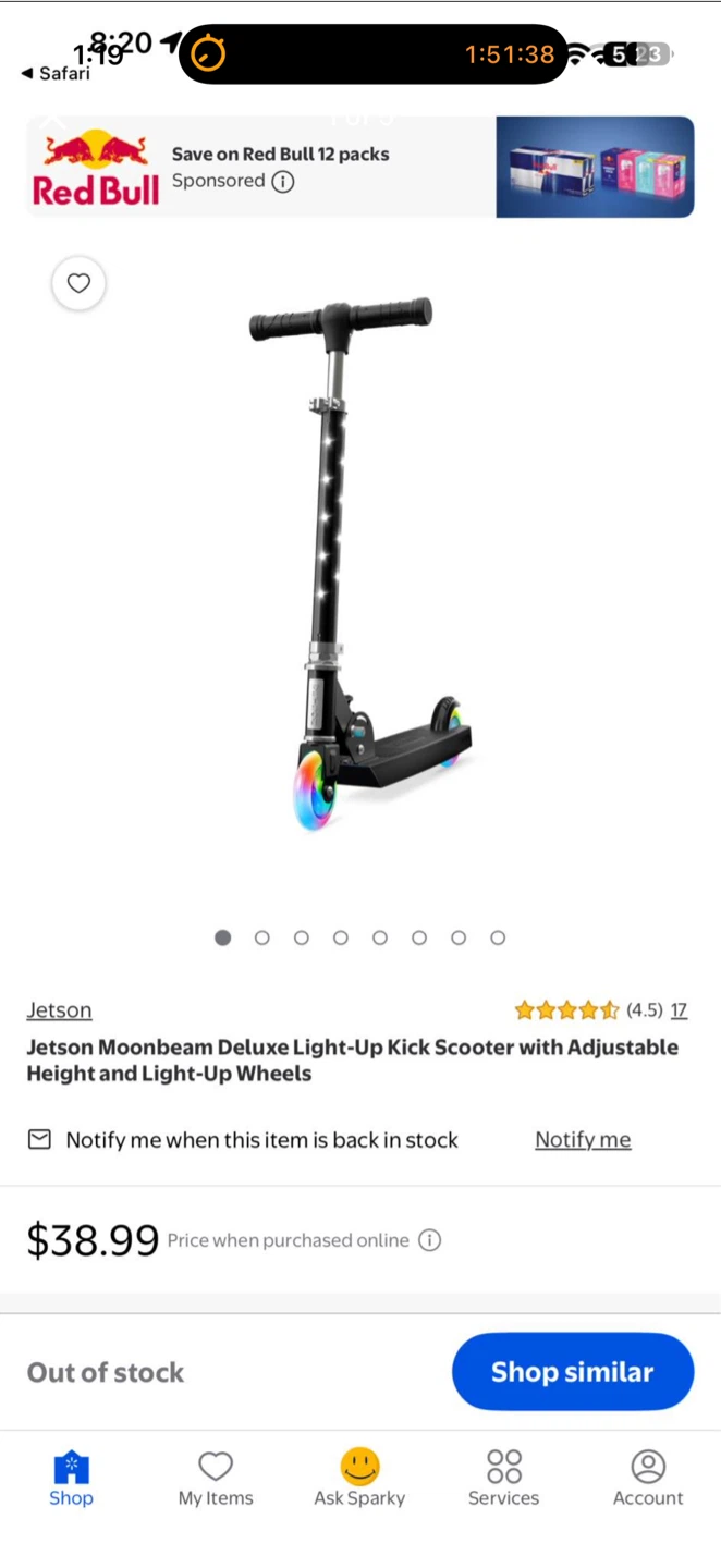 Jetson Moonbeam Deluxe Light-Up Kick Scooter