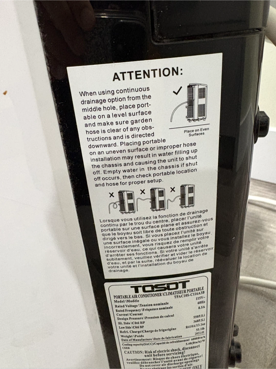 TOSOT Portable Air Conditioner - 6,000 BTU - photo 2