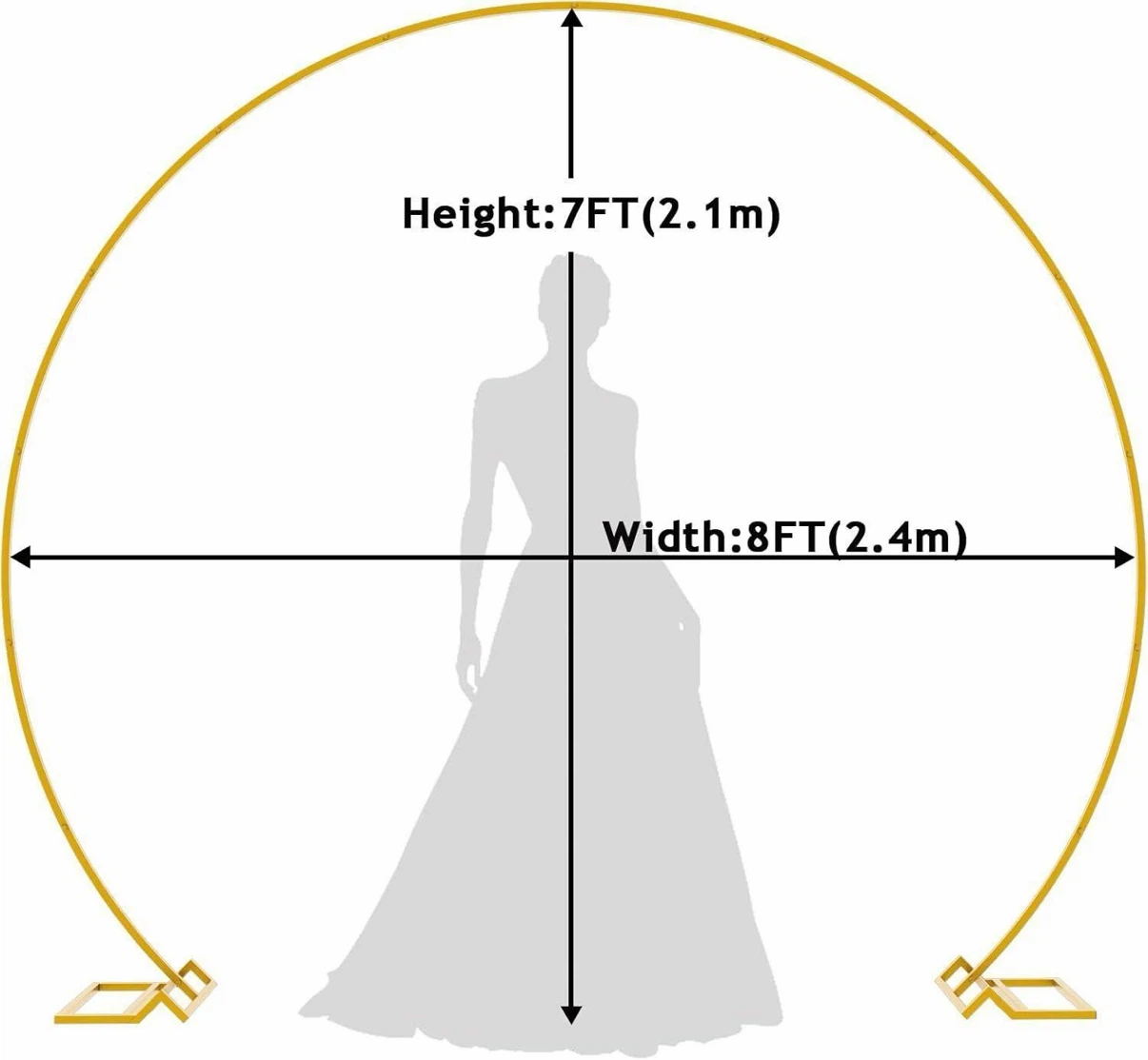 Gold Round Wedding Arch 7FT x 8FT - photo 2