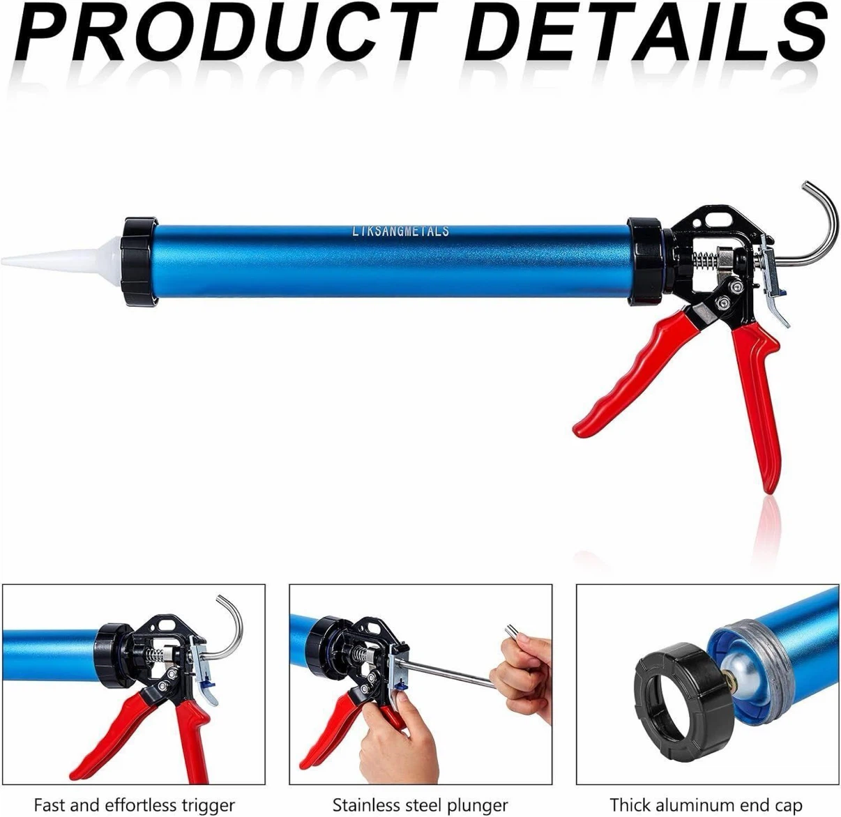 Blue aluminum glue gun