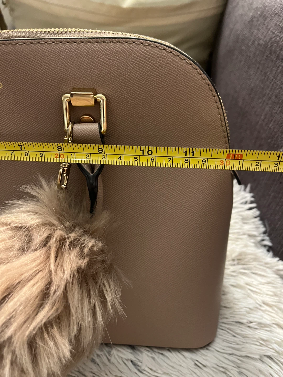 ALDO Satchel Handbag with Pom Pom - photo 3