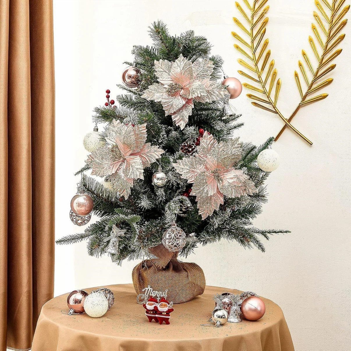 10pc Christmas Tree Flowers Decorations - photo 3