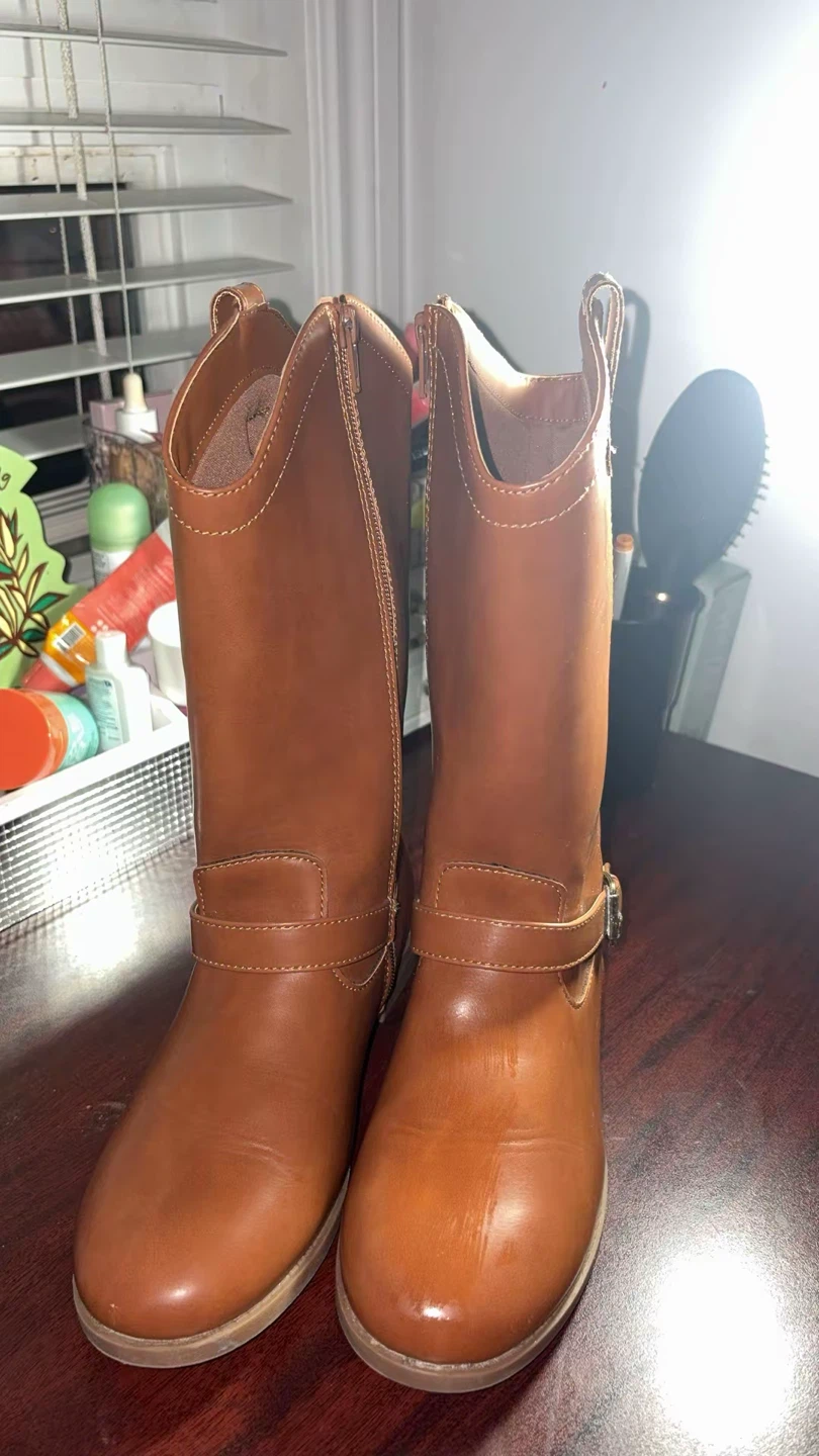 Old Navy Brown Cowboy Boots - photo 2