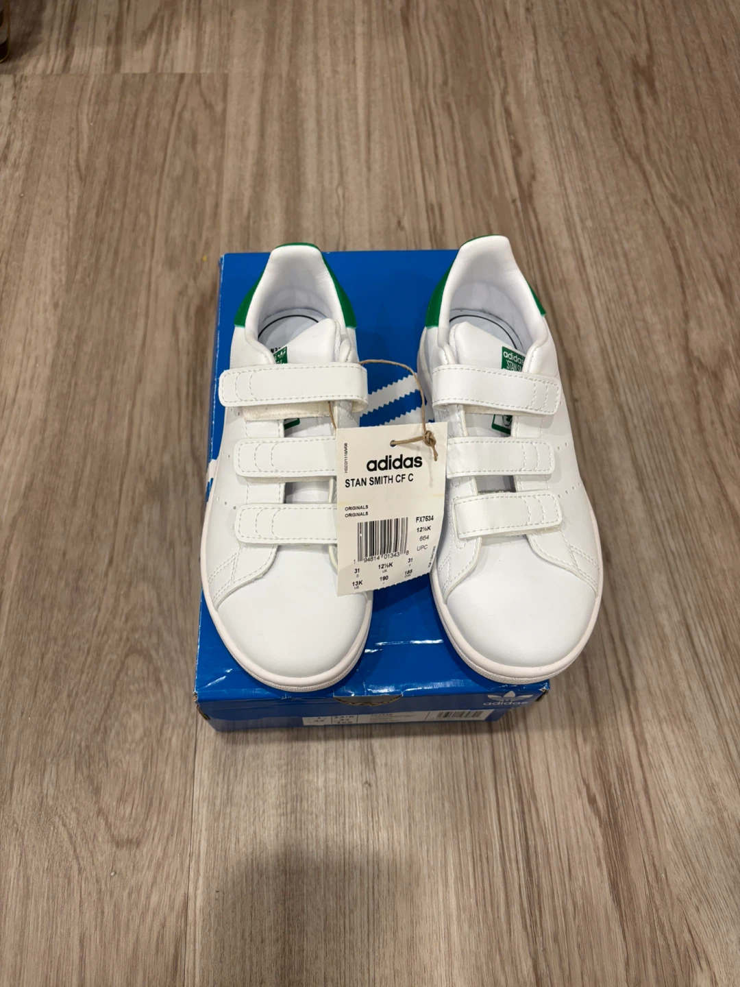 Adidas Stan Smith CF C White Green Toddler Shoes