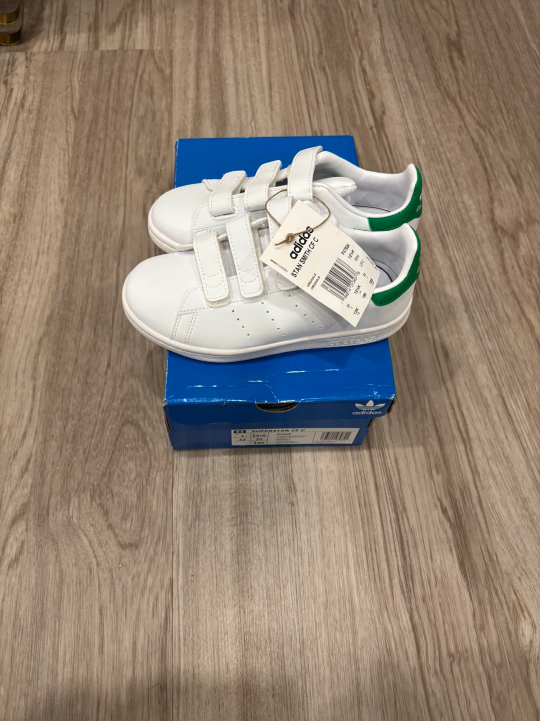 Adidas Stan Smith CF C White Green Toddler Shoes - photo 2