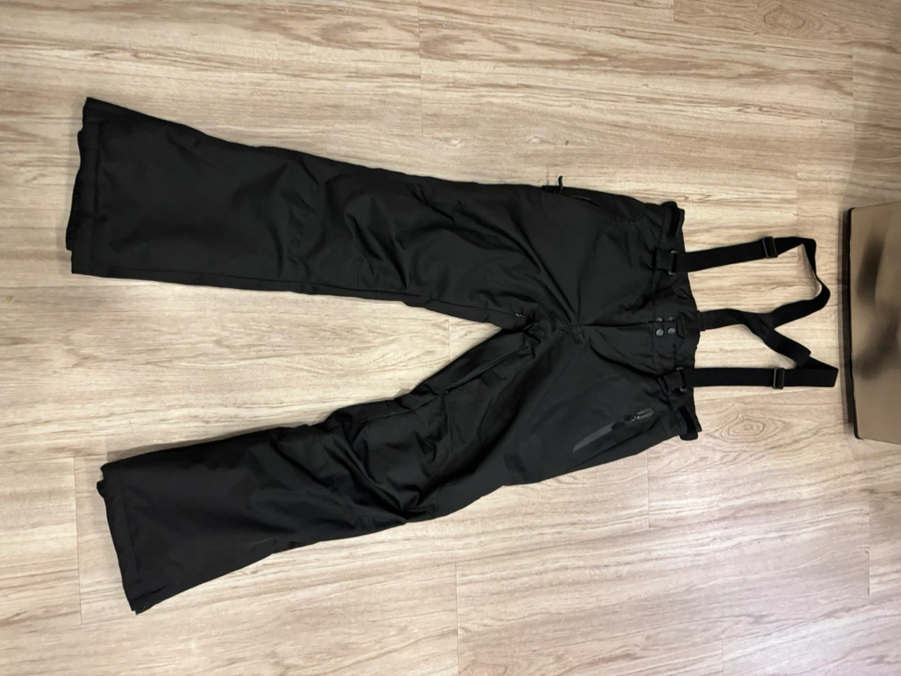 YEEFINE Black Ski Pants with Suspenders - Size M