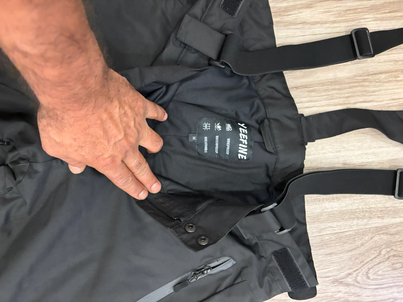 YEEFINE Black Ski Pants with Suspenders - Size M - photo 4