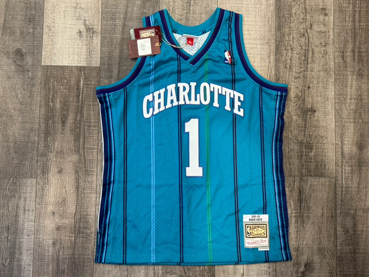 MITCHELL & NESS NBA Charlotte Hornets Baron Davis Jersey LARGE