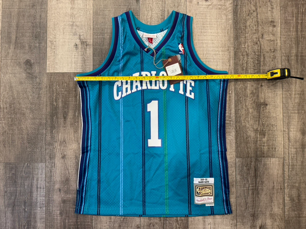 MITCHELL & NESS NBA Charlotte Hornets Baron Davis Jersey LARGE - photo 4