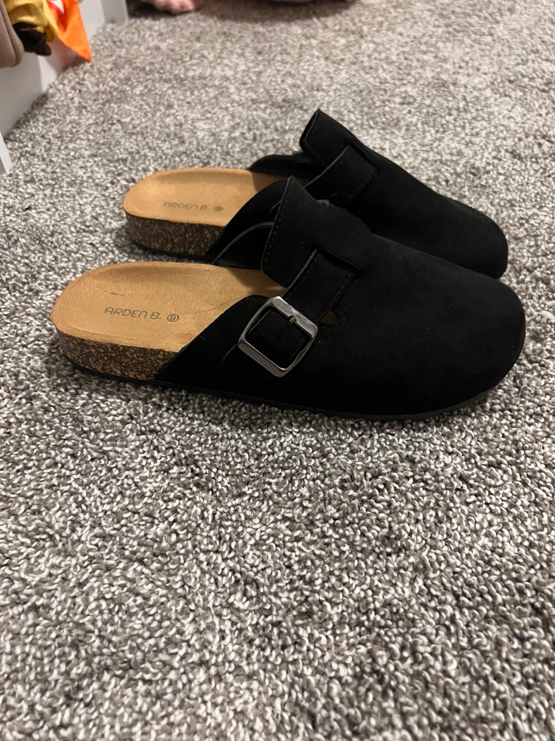 Arden B. Black Suede Clogs - Size 9 - photo 3