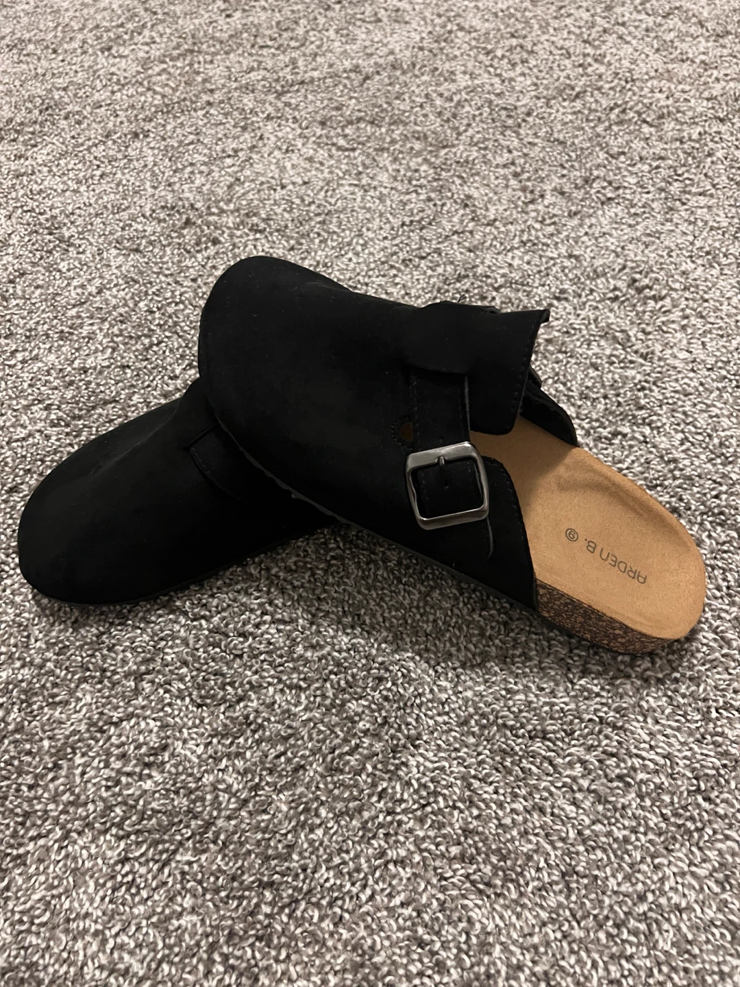 Arden B. Black Suede Clogs - Size 9 - photo 4