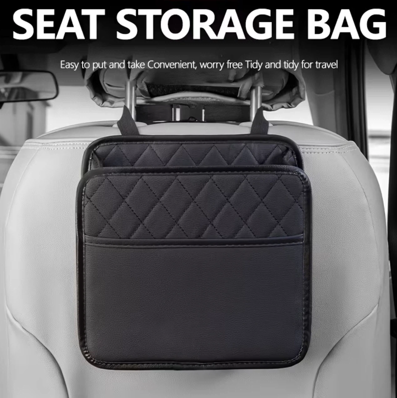 Black Car Seat Organizer Bag - photo 2