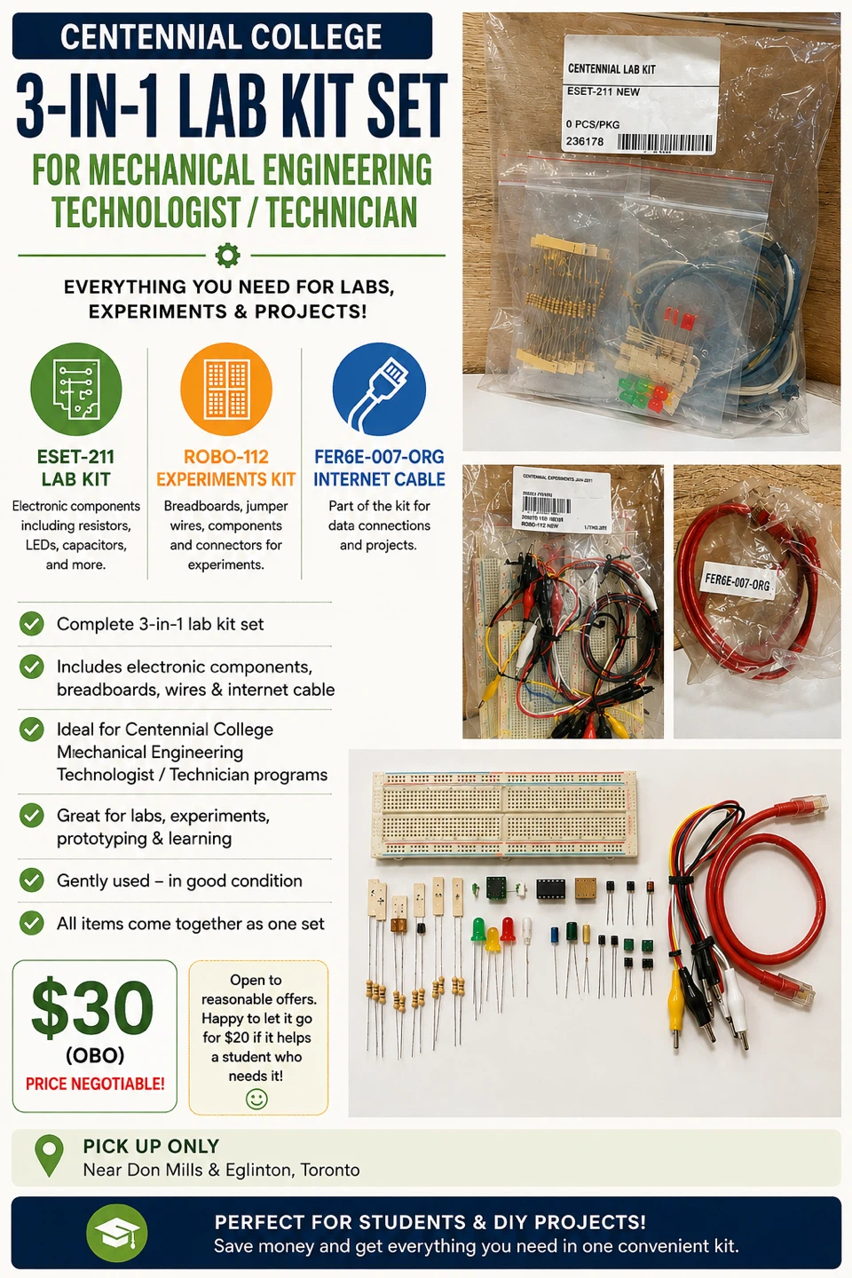 Centennial College 3-in-1 Lab Kit Set