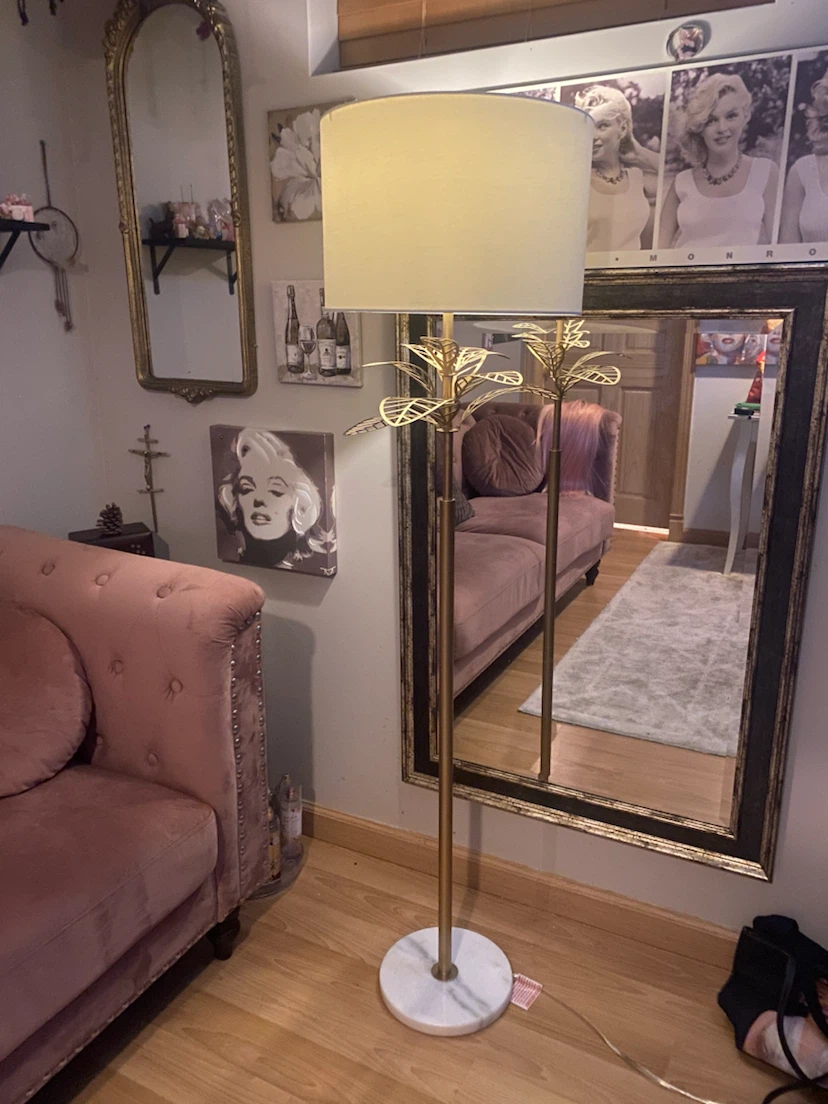 Gold Leaf Floor Lamp