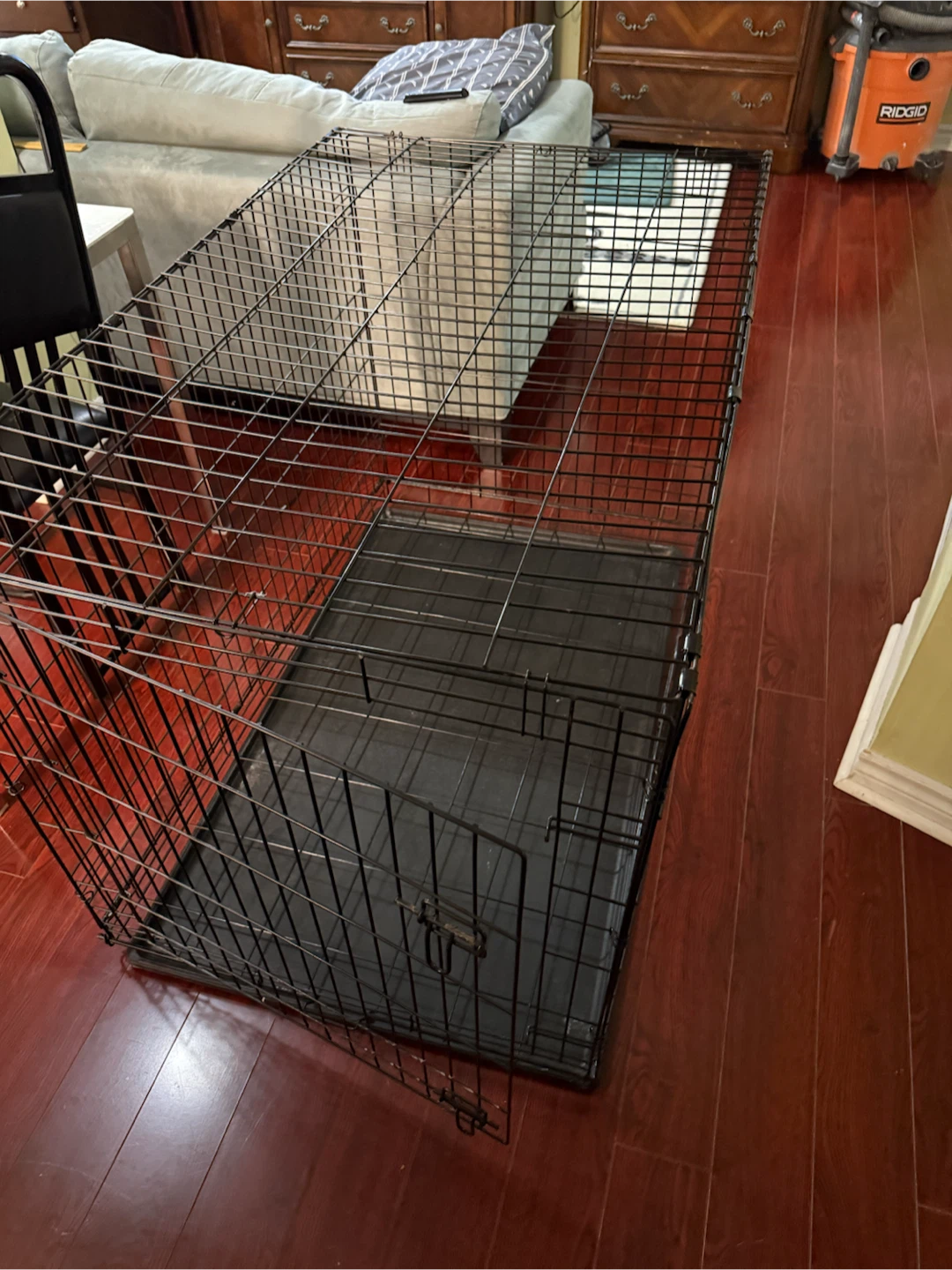 Black Wire Dog Crate with Tray - photo 3