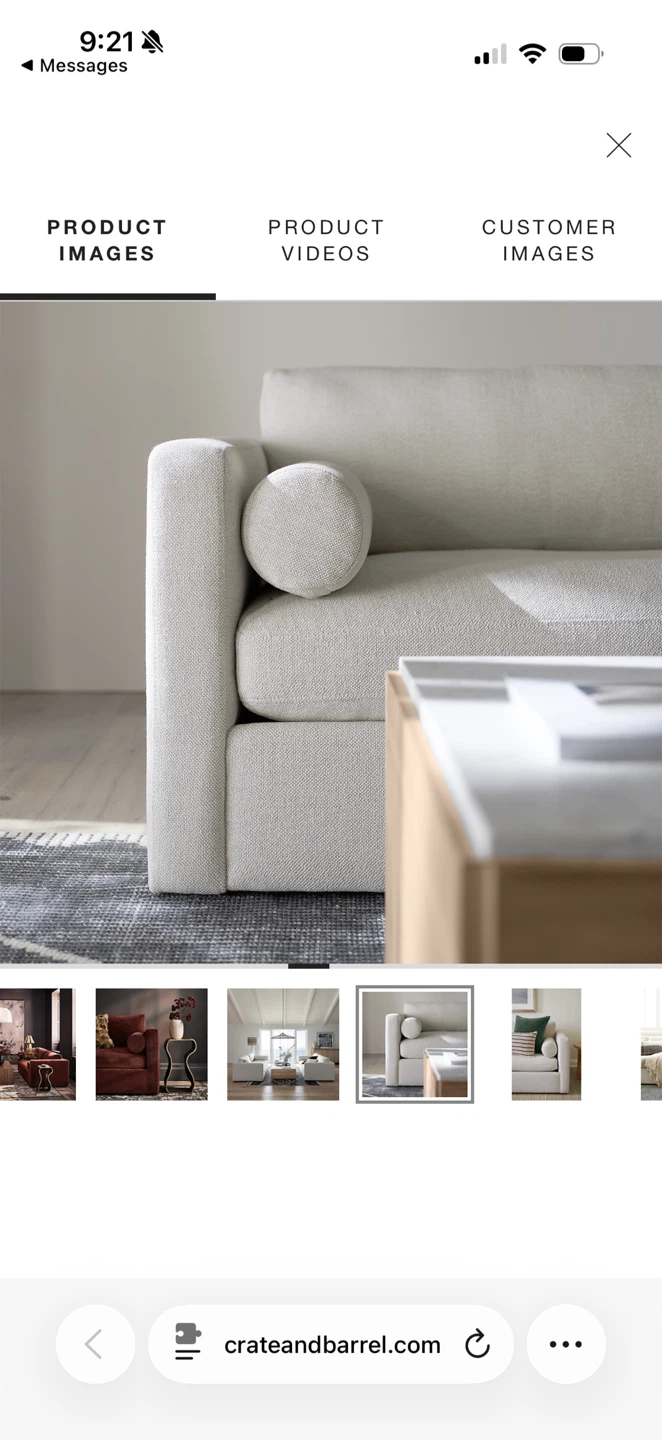 Crate & Barrel Aris 82" Queen Sleeper Sofa - photo 4