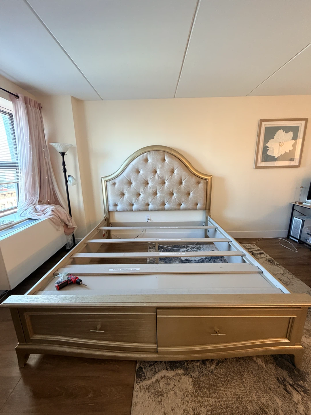 King Bed frame & 5 Drawer Chest