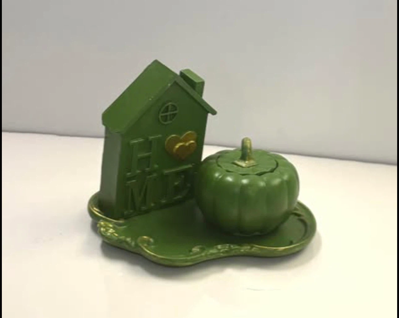 Handmade tray, home & Pumpkin trinket box set - photo 4