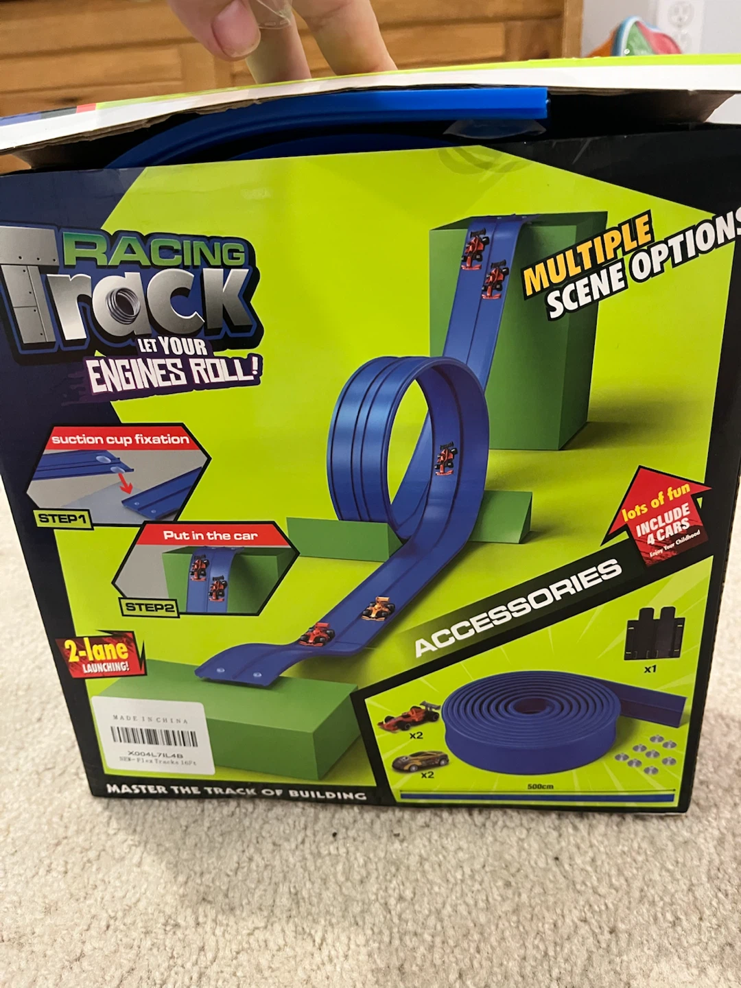 Racing Track Toy with Corkscrew Loops and 4 Cars - photo 2