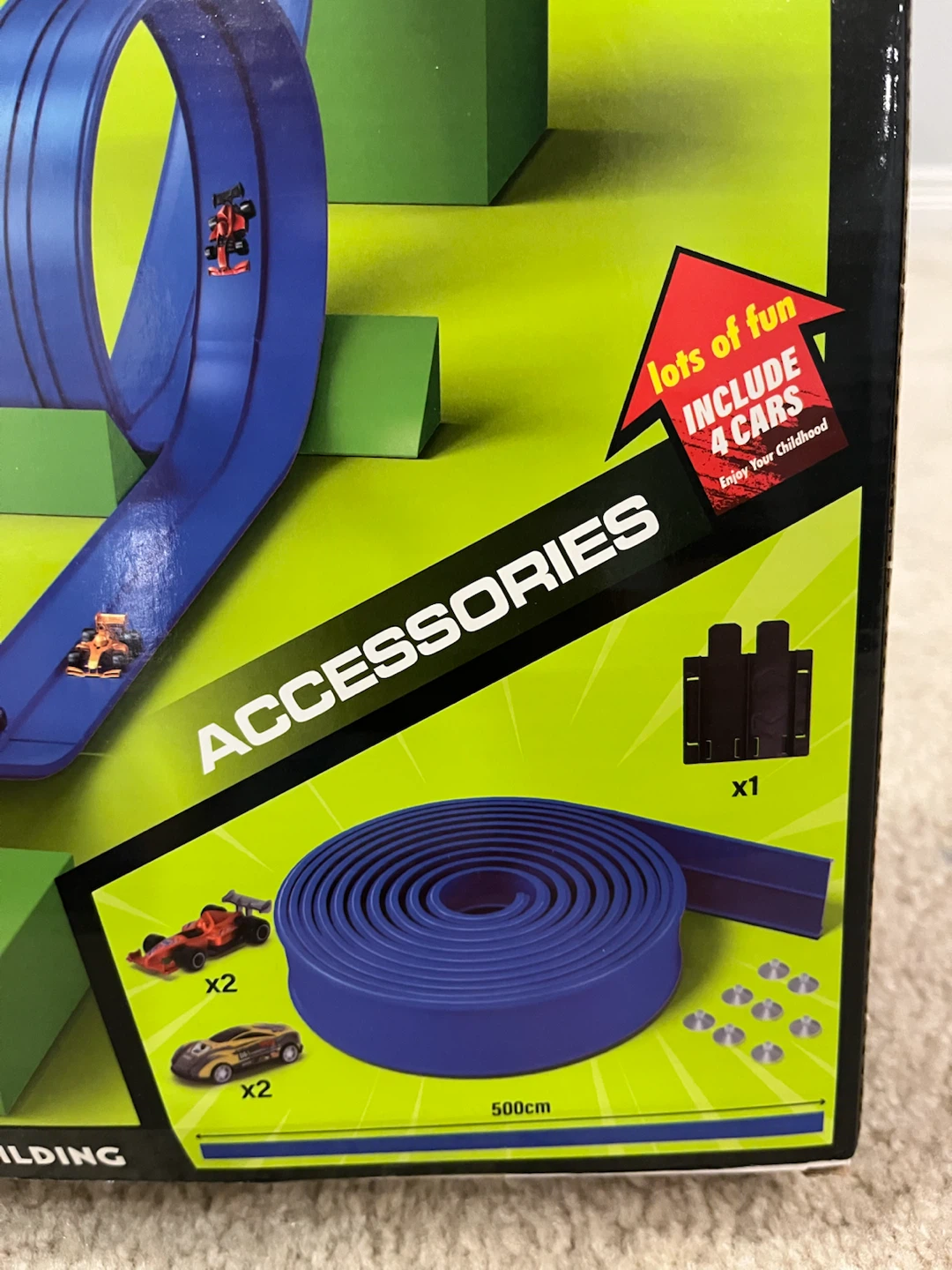 Racing Track Toy with Corkscrew Loops and 4 Cars - photo 3