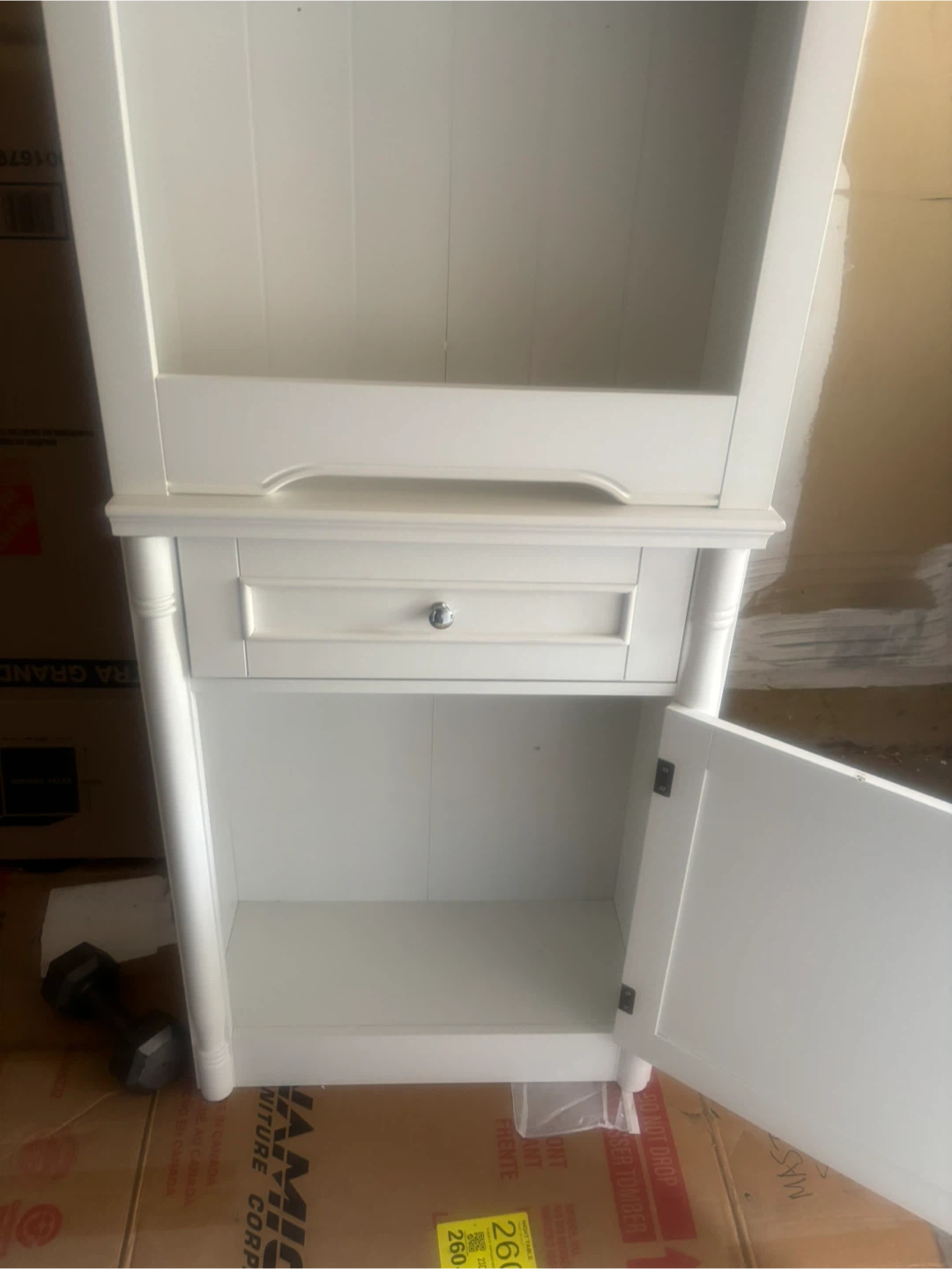 2 White Two-Door Cabinet with Shelving - photo 4