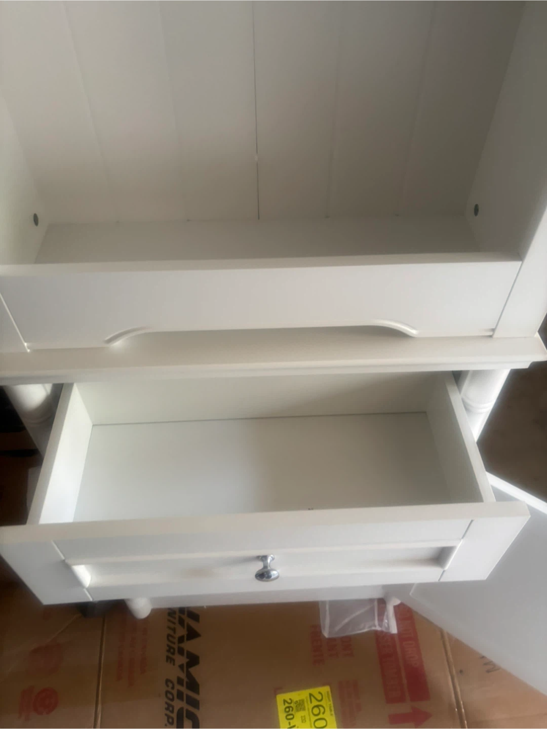2 White Two-Door Cabinet with Shelving - photo 5