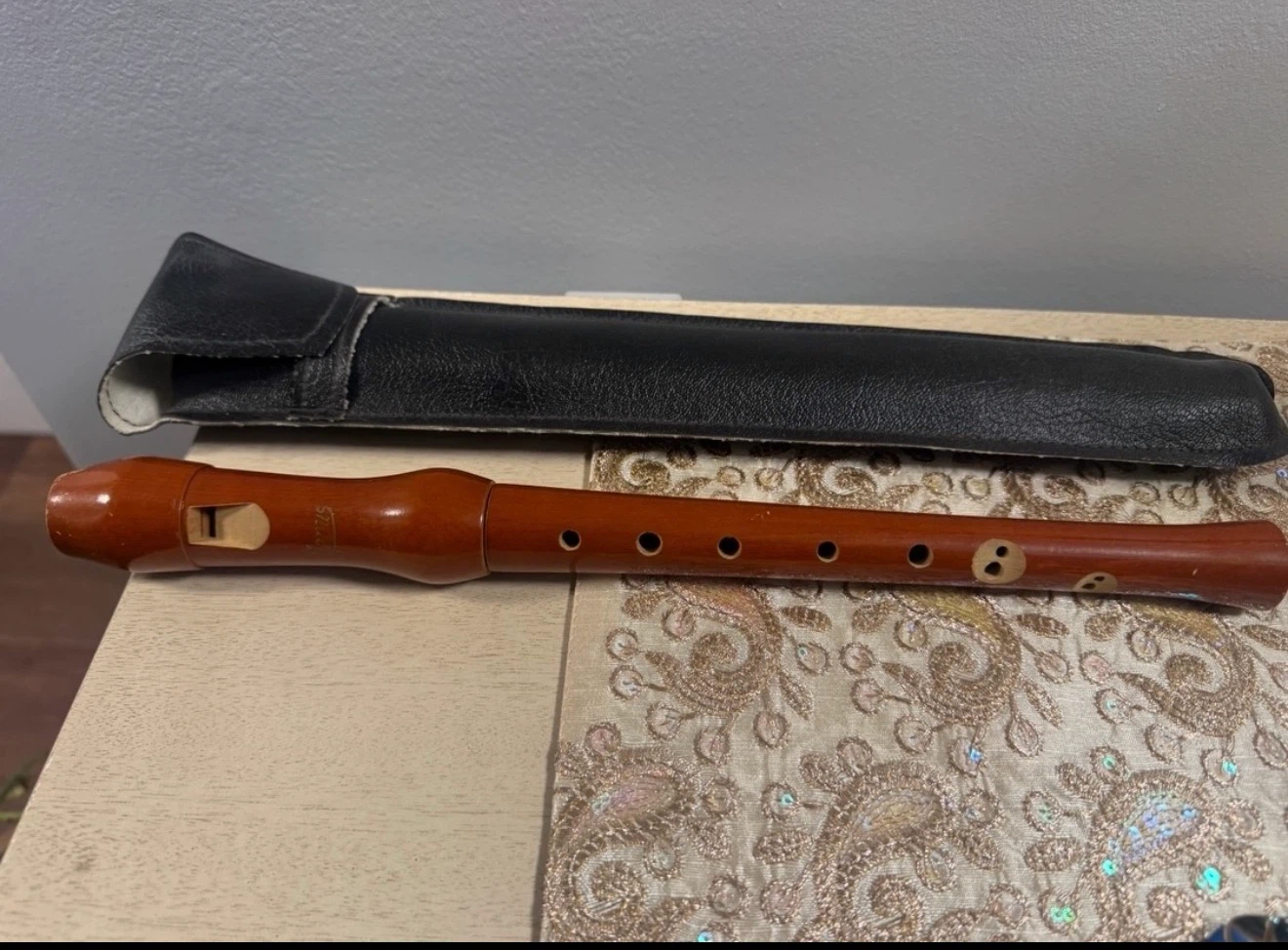 Wooden Recorder with Case - photo 2