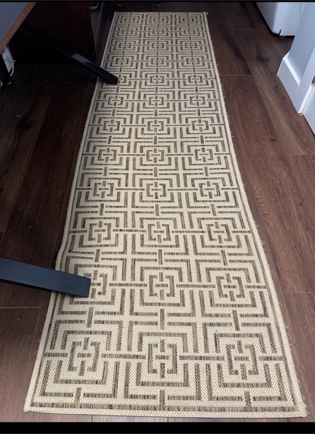 Runner Rug with Geometric Pattern