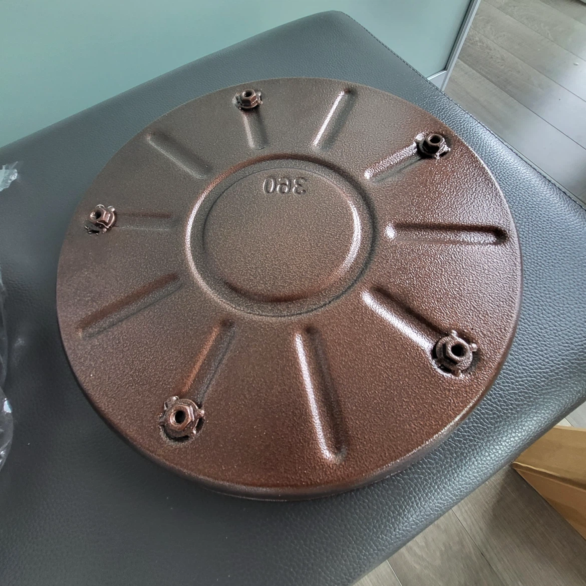 2 Round Metal Plant Pot Caddy Stand - photo 3