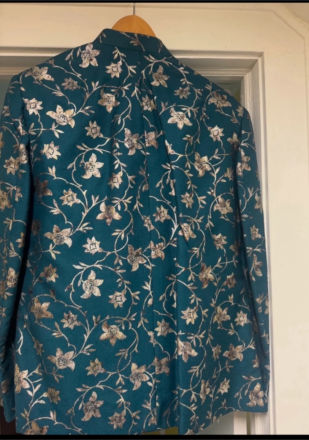 Teal Floral Print Jacket - photo 2