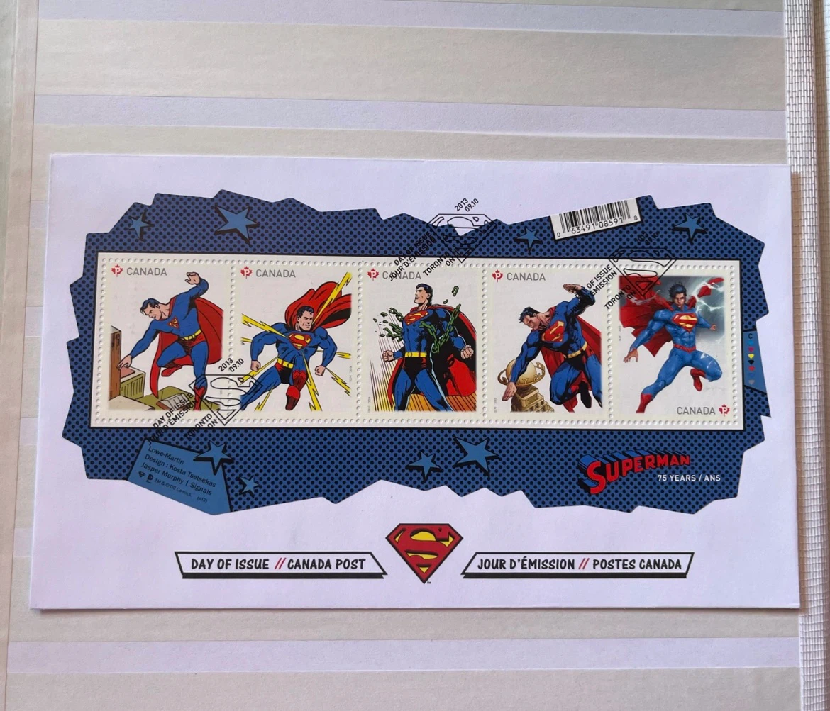 Superman (2013) Day of Issue Canadian Stamps - photo 4
