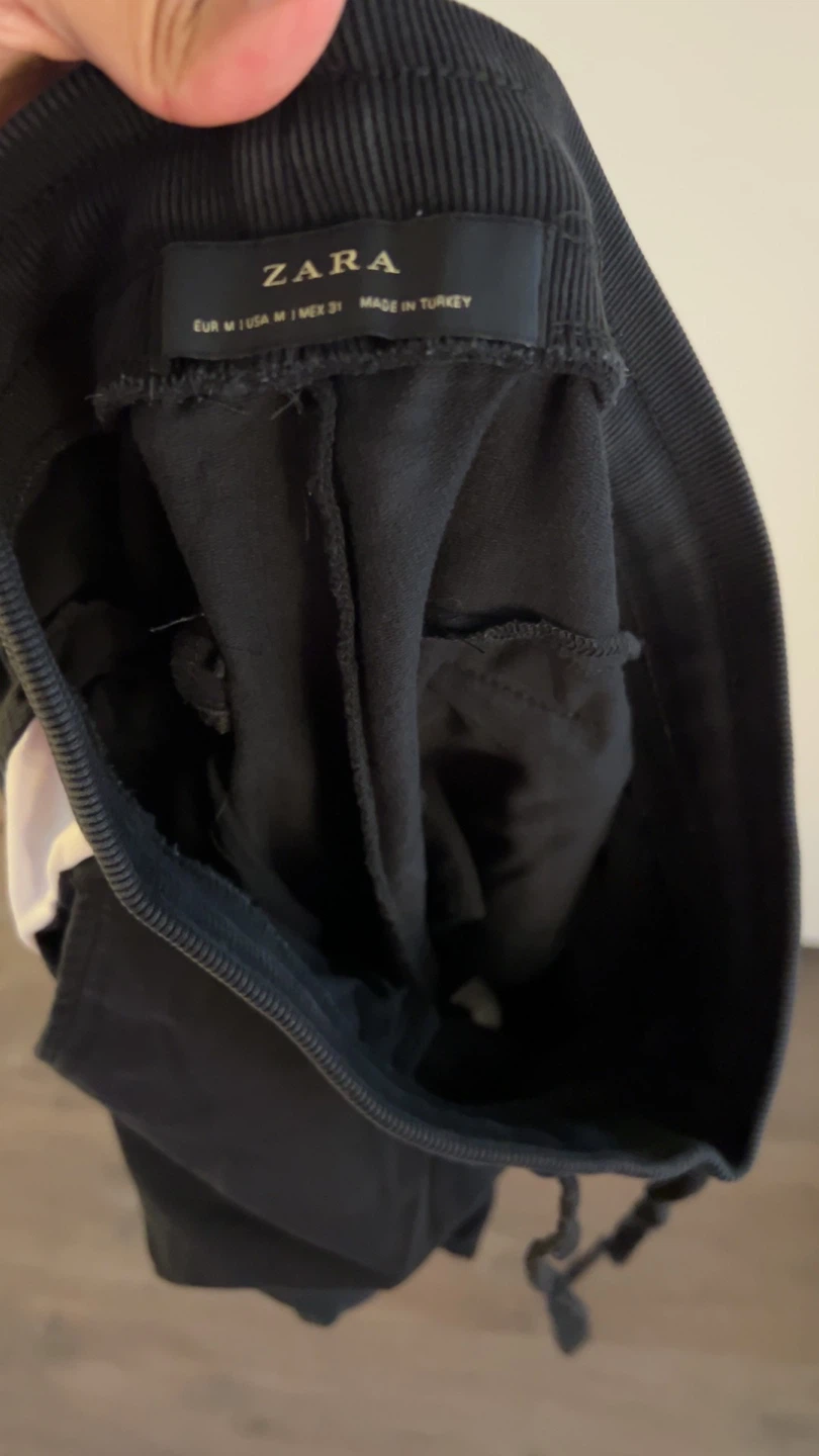 Zara Jogger Pants - Black/White Side Stripe - Medium - photo 3