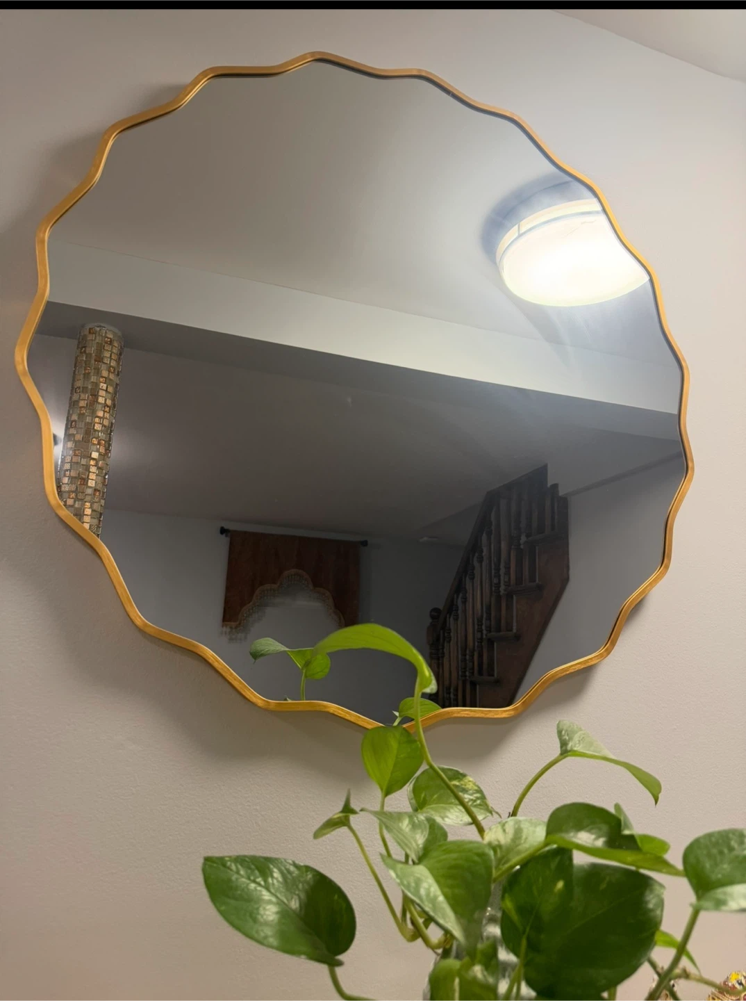 Gold Scalloped Wall Mirror