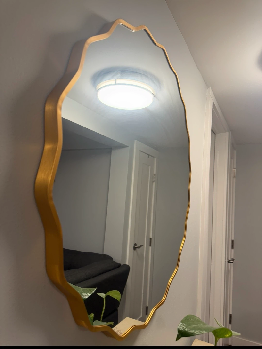 Gold Scalloped Wall Mirror - photo 2