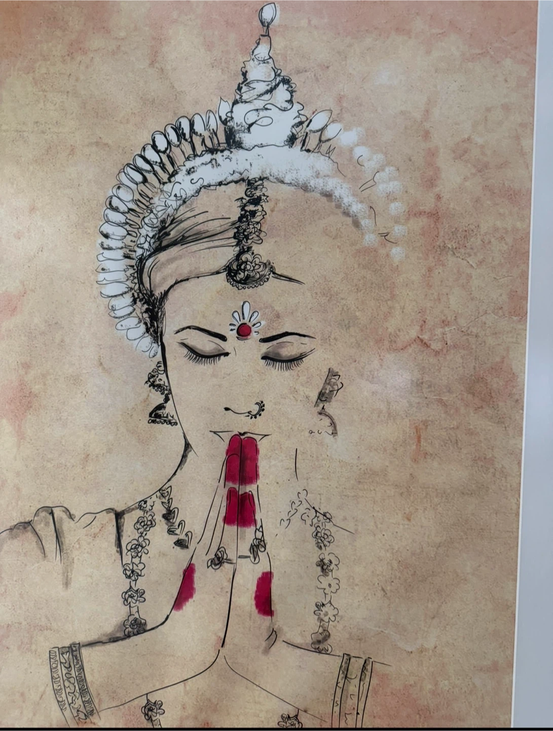 Framed Indian Dancer Art Print