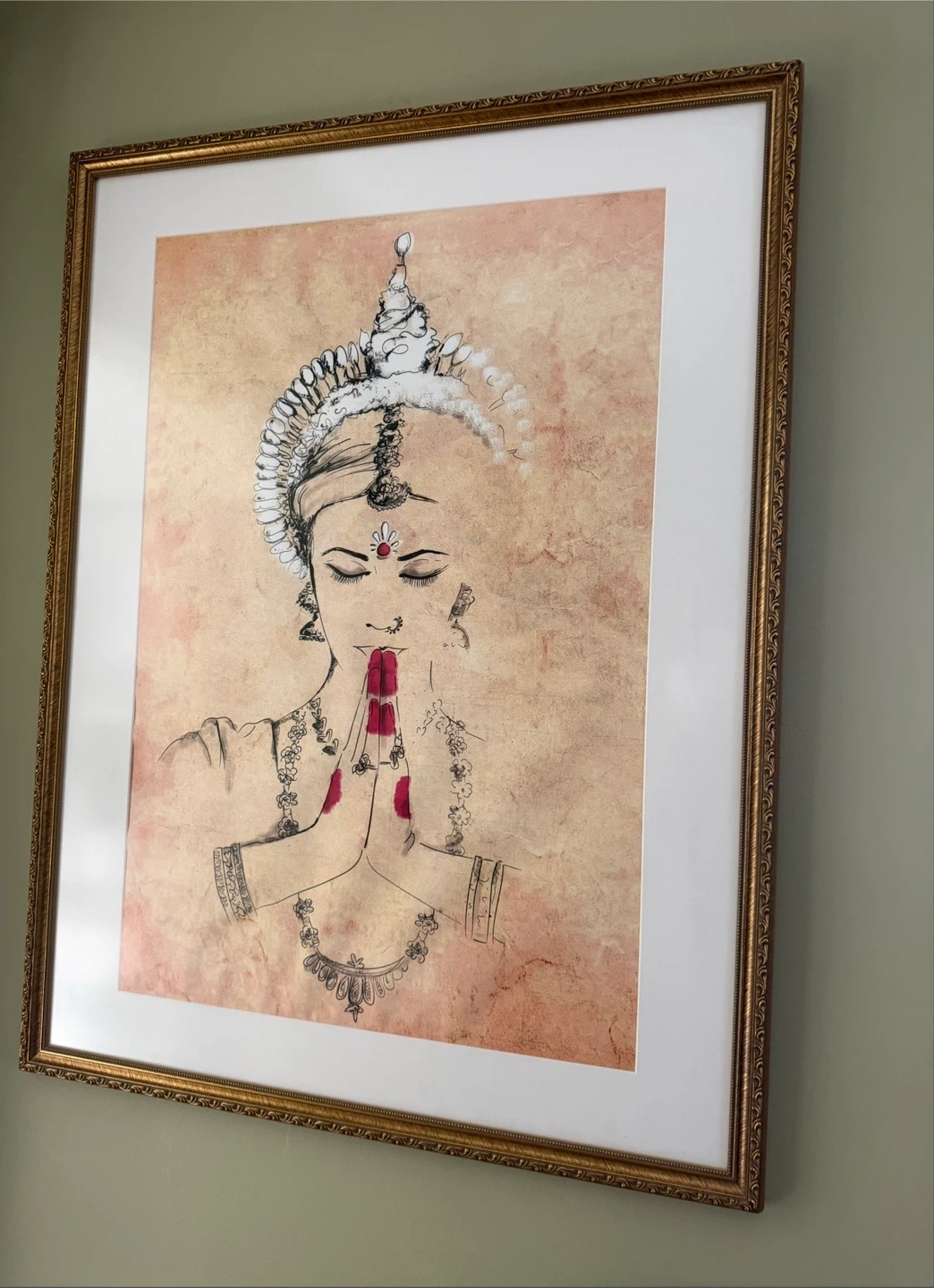 Framed Indian Dancer Art Print - photo 2