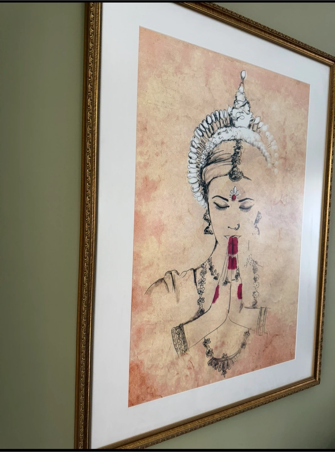 Framed Indian Dancer Art Print - photo 3