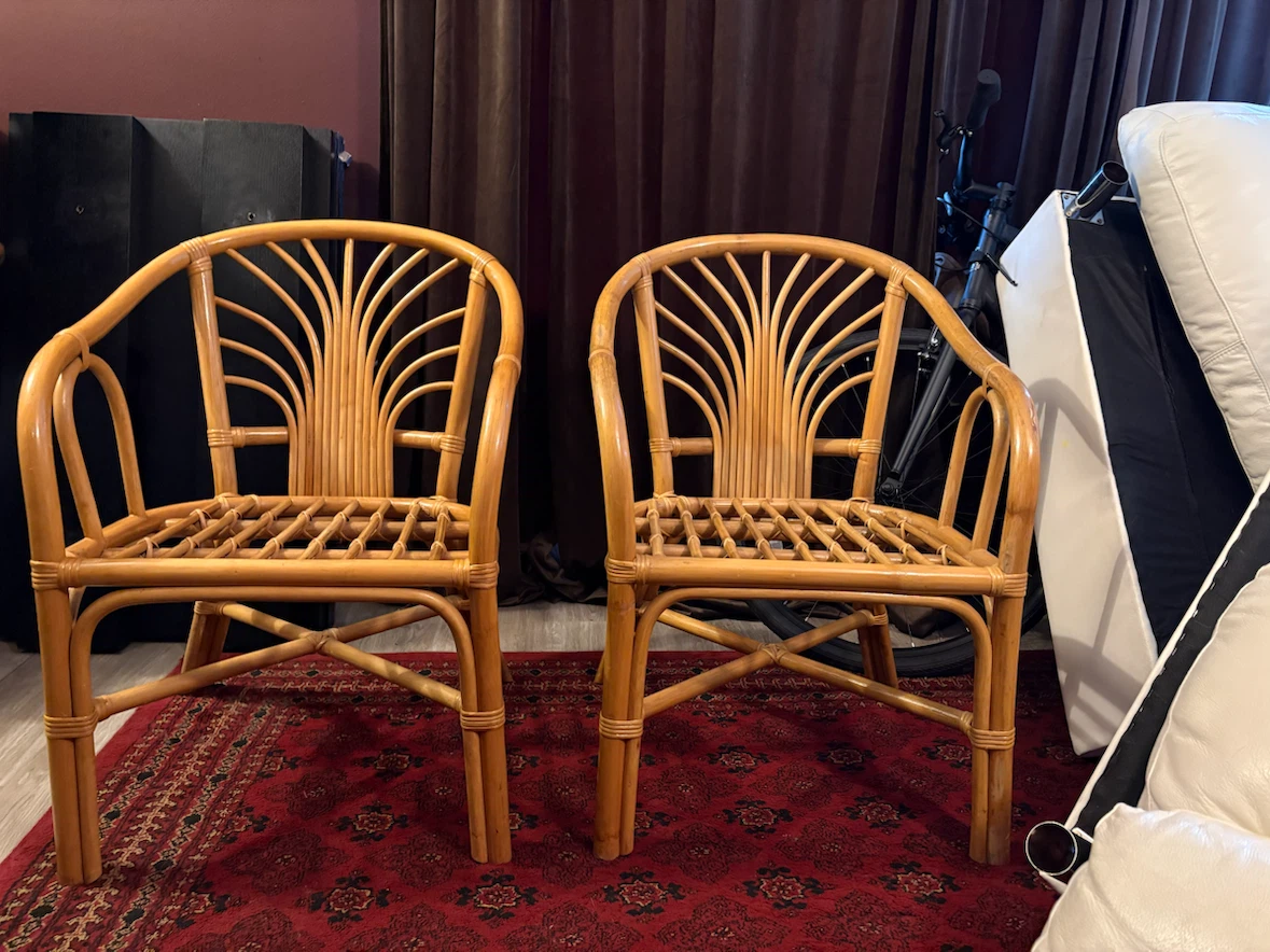 1970’s Bamboo Rattan Chairs