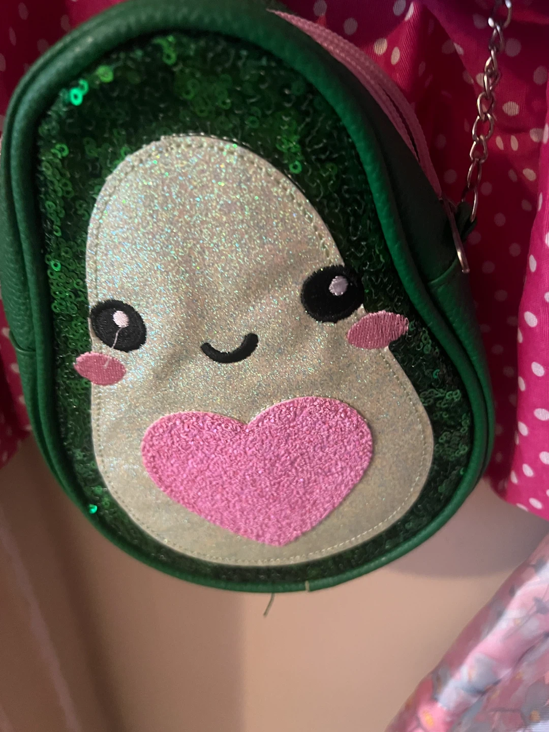 Cute Avocado Sequin Mini Purse