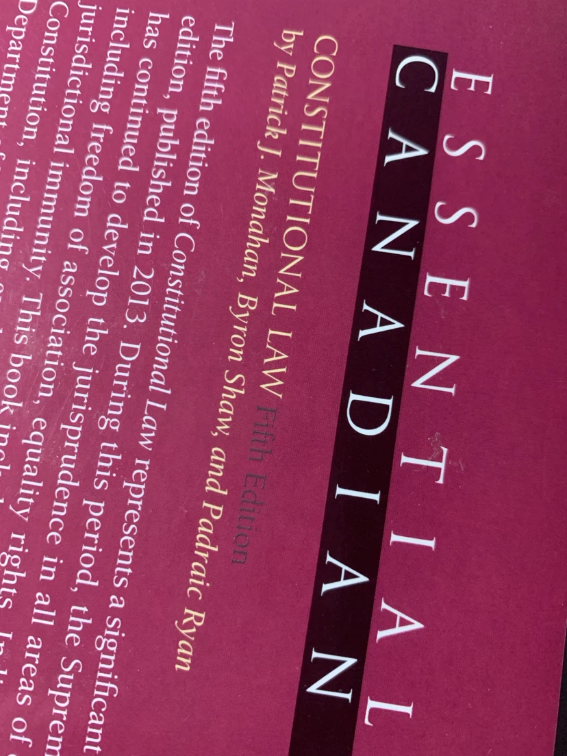 Essential Canadian Constitutional Law Fifth Edition Textbook - photo 2